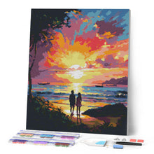 Cargar imagen en el visor de la galería, Diamond Painting - Pareja y Atardecer Colorido