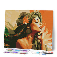 Cargar imagen en el visor de la galería, Diamond Painting - Mujer con Turbante Africano 40x50cm con bastidor montado
