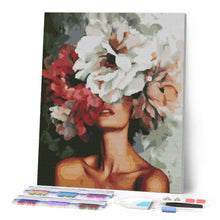 Cargar imagen en el visor de la galería, Diamond Painting - Belleza Detrás de las Flores 40x50cm con bastidor montado
