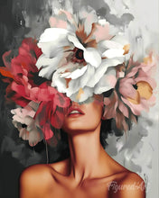 Cargar imagen en el visor de la galería, Diamond Painting - Diamond Painting - Belleza Detrás de las Flores 40x50cm con bastidor montado