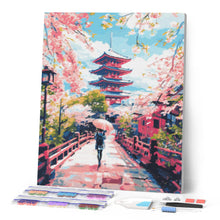 Cargar imagen en el visor de la galería, Diamond Painting - Kioto en Flor 40x50cm con bastidor montado