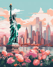 Cargar imagen en el visor de la galería, Diamond Painting - Diamond Painting - Nueva York en Flor 40x50cm con bastidor montado