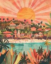 Cargar imagen en el visor de la galería, Diamond Painting - Diamond Painting - Amanecer en Bali 40x50cm con bastidor montado
