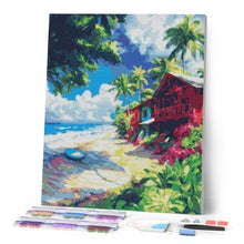 Cargar imagen en el visor de la galería, Diamond Painting - Pueblo surfero 40x50cm con bastidor montado
