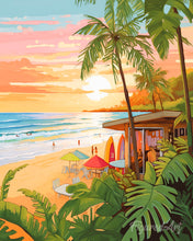 Cargar imagen en el visor de la galería, Diamond Painting - Diamond Painting - Club de surf 40x50cm con bastidor montado