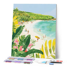 Cargar imagen en el visor de la galería, Diamond Painting - Paraíso surfero 40x50cm con bastidor montado