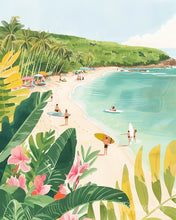 Cargar imagen en el visor de la galería, Diamond Painting - Diamond Painting - Paraíso surfero 40x50cm con bastidor montado