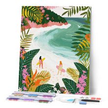 Cargar imagen en el visor de la galería, Diamond Painting - Bahía tropical 40x50cm con bastidor montado