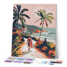 Cargar imagen en el visor de la galería, Diamond Painting - Paseo costero 40x50cm con bastidor montado