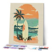 Cargar imagen en el visor de la galería, Diamond Painting - Tabla de surf en la playa