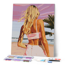 Cargar imagen en el visor de la galería, Diamond Painting - Belleza al atardecer 40x50cm con bastidor montado