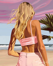 Cargar imagen en el visor de la galería, Diamond Painting - Diamond Painting - Belleza al atardecer 40x50cm con bastidor montado