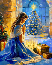 Cargar imagen en el visor de la galería, Diamond Painting - Diamond Painting - Oración en Nochebuena 40x50cm con bastidor montado