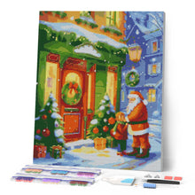 Cargar imagen en el visor de la galería, Diamond Painting - Saludo de Santa 40x50cm con bastidor montado