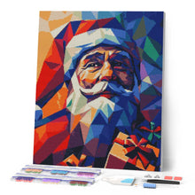 Cargar imagen en el visor de la galería, Diamond Painting - Papá Noel poligonal
