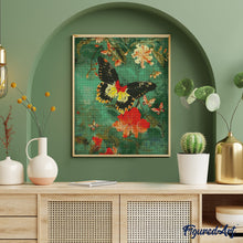 Cargar imagen en el visor de la galería, Diamond Painting - Mariposa Troide Minos 40x50cm con bastidor montado