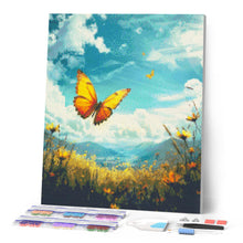 Cargar imagen en el visor de la galería, Diamond Painting - Mariposa Cobriza bajo un Cielo Azul