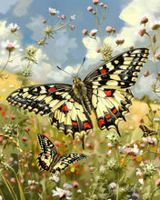 Cargar imagen en el visor de la galería, Diamond Painting - Mariposa Proserpina y Flores Silvestres
