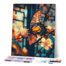 Cargar imagen en el visor de la galería, Diamond Painting - Mariposa y Flores de Cerezo
