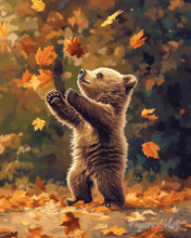 Cargar imagen en el visor de la galería, Diamond Painting - Oso y hojas caídas