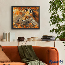 Cargar imagen en el visor de la galería, Diamond Painting - Zorro y pájaro en otoño