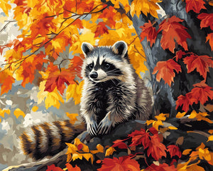 Diamond Painting - Mapache de otoño