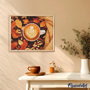 Diamond Painting - Latte acogedor de otoño