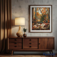 Cargar imagen en el visor de la galería, Diamond Painting - Lectura acogedora de otoño 40x50cm con bastidor montado