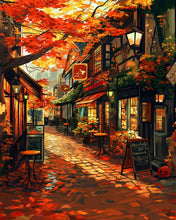 Cargar imagen en el visor de la galería, Diamond Painting - Calle del café en otoño