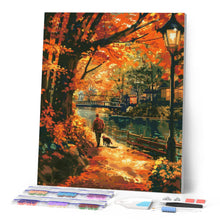Cargar imagen en el visor de la galería, Diamond Painting - Paseo del perro en otoño