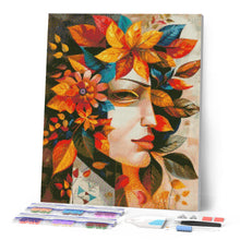Cargar imagen en el visor de la galería, Diamond Painting - Máscara de hoja de otoño inspirada en Picasso