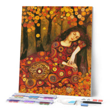 Cargar imagen en el visor de la galería, Diamond Painting - Dama otoñal inspirada en Klimt