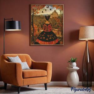 Diamond Painting - Dama otoñal inspirada en Frida Kahlo