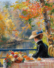 Cargar imagen en el visor de la galería, Diamond Painting - Diamond Painting - Dama otoñal inspirada en Renoir 40x50cm con bastidor montado