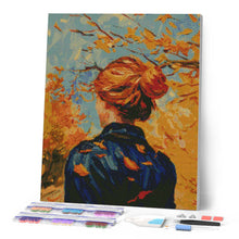 Cargar imagen en el visor de la galería, Diamond Painting - Dama otoñal inspirada en Van Gogh