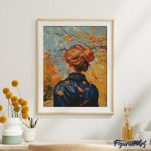 Diamond Painting - Dama otoñal inspirada en Van Gogh