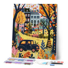 Cargar imagen en el visor de la galería, Diamond Painting - Escena clásica de coche en otoño