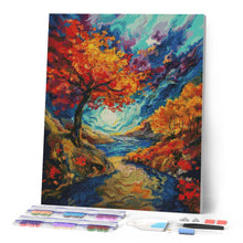 Cargar imagen en el visor de la galería, Diamond Painting - Otoño surrealista inspirado en Van Gogh