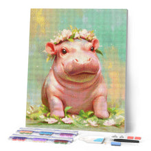 Cargar imagen en el visor de la galería, Diamond Painting - Bebé Hipopótamo Hembra
