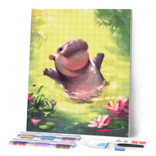 Cargar imagen en el visor de la galería, Diamond Painting - Hipopótamo Nadando