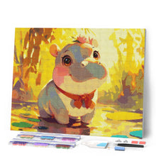 Cargar imagen en el visor de la galería, Diamond Painting - Bebé Hipopótamo Feliz