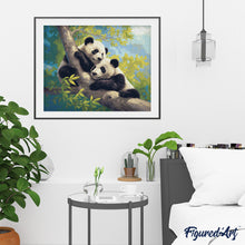 Cargar imagen en el visor de la galería, Diamond Painting - Pandas en una Rama