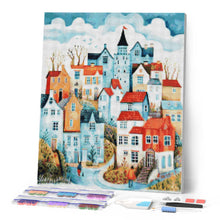 Cargar imagen en el visor de la galería, Diamond Painting - Pueblo de Ensueño Azul
