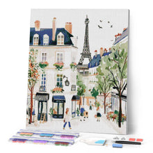 Cargar imagen en el visor de la galería, Diamond Painting - Calle de París en Acuarela