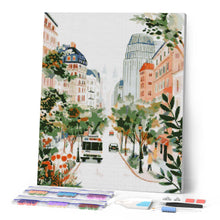 Cargar imagen en el visor de la galería, Diamond Painting - Bulevar de Ciudad en Acuarela