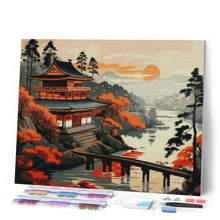 Cargar imagen en el visor de la galería, Diamond Painting - Vista Vintage de la Pagoda