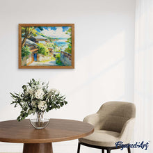 Cargar imagen en el visor de la galería, Diamond Painting - Pueblo Costero en Japón 40x50cm con bastidor montado