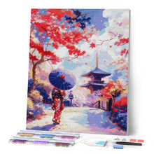 Cargar imagen en el visor de la galería, Diamond Painting - Jardín Japonés en Otoño 40x50cm con bastidor montado