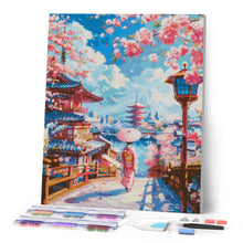 Cargar imagen en el visor de la galería, Diamond Painting - Calle de Cerezos en Flor en Kioto
