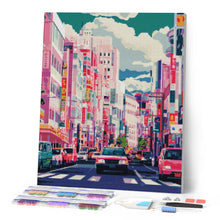 Cargar imagen en el visor de la galería, Diamond Painting - Calle Bulliciosa de Japón 40x50cm con bastidor montado